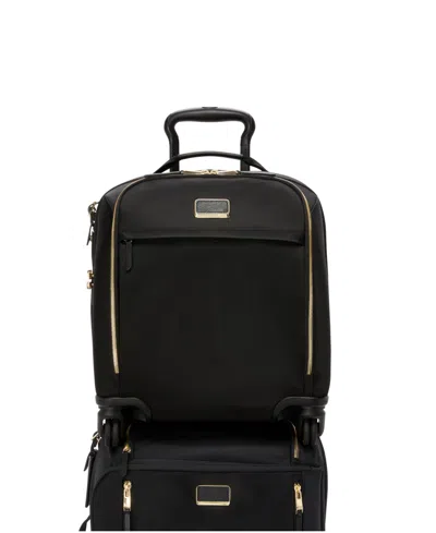 Tumi Leger Continental Expandable Carry On Wheeled Suitcase In Black,gold