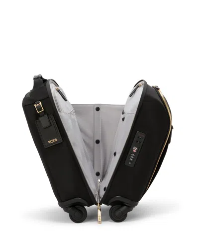 Tumi Leger Continental Expandable Carry On Wheeled Suitcase In Black,gold