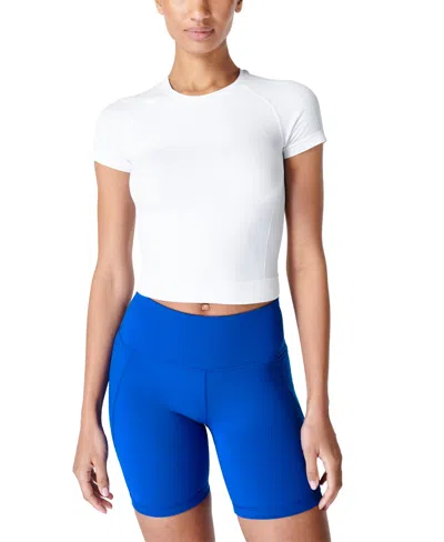 Sweaty Betty Athlete Seamless Crop T-shirt In White