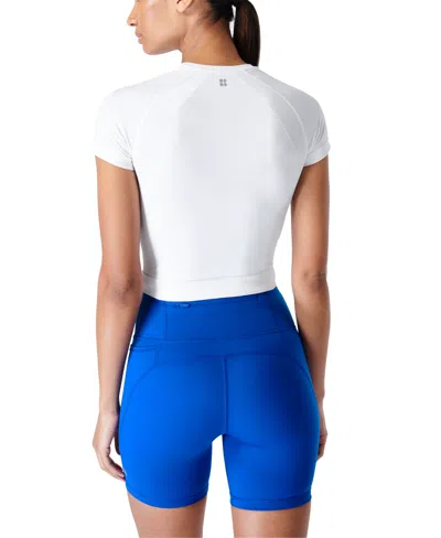 Sweaty Betty Athlete Seamless Crop T-shirt In White