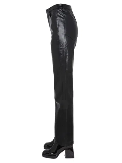 Rotate Birger Christensen High-waisted Faux Leather Pants In Black