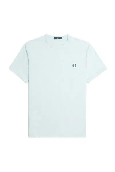 Fred Perry Short-sleeved T-shirt In Lgice/mdnghblue