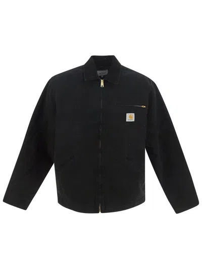 Shop Carhartt Og Detroit Jacket In Black/black