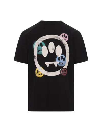 Barrow T-shirt Washed Print Nera In Black