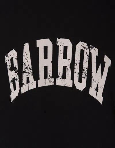 Barrow T-shirt Washed Print Nera In Black