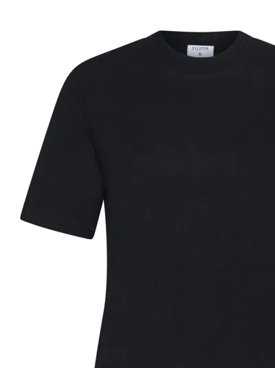 Filippa K Mock Neck Tee In Black