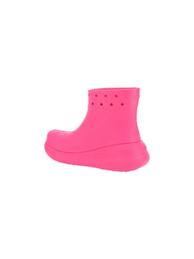Crocs Crush Rain Boots In Fuchsia