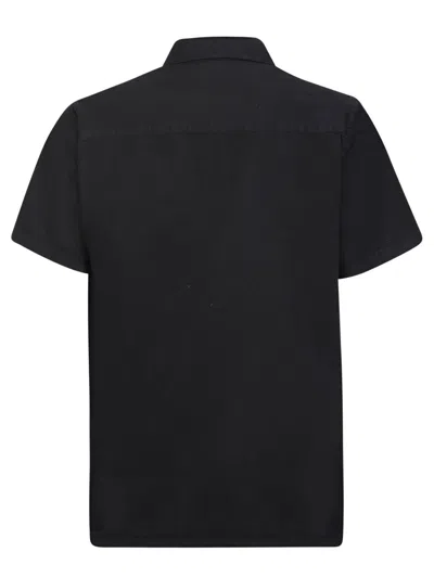 Aries No Problemo Embroidered Button-up Shirt In Black