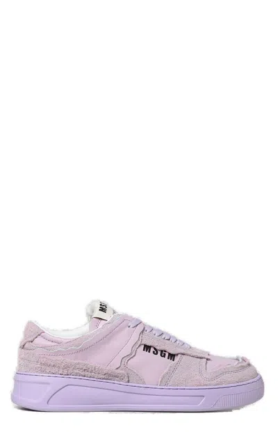 MSGM LOGO PRINTED LOW-TOP SNEAKERS MSGM 