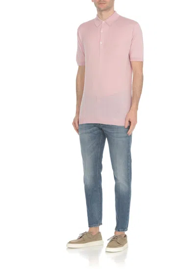 John Smedley Adrian Polo Shirt In Pink