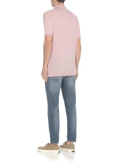 John Smedley Adrian Polo Shirt In Pink