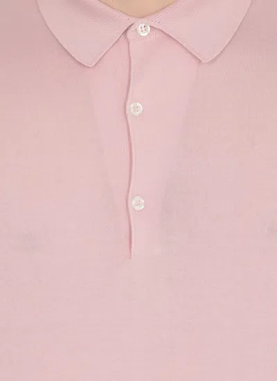 John Smedley Adrian Polo Shirt In Pink