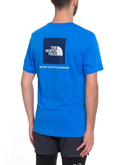 Shop The North Face Redbox Logo Printed T-shirt In Blue
