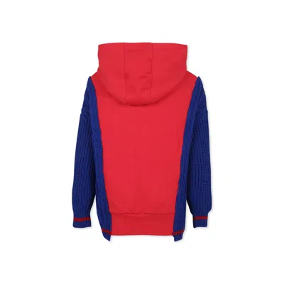 Barrow Multicolor Sweatshirt For Kids With Smiley In Rosso