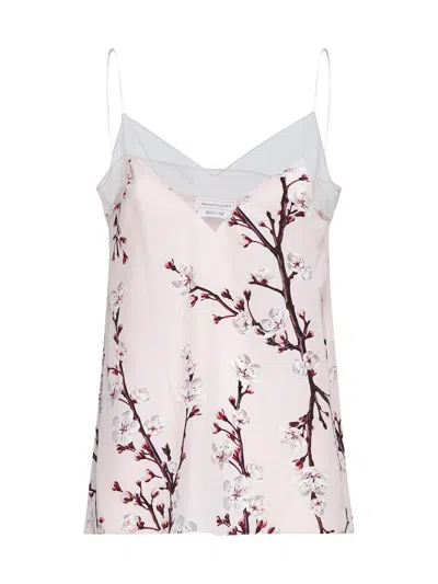 Alexander Mcqueen Blossom Sleeveless Camisole In Pink In Pink