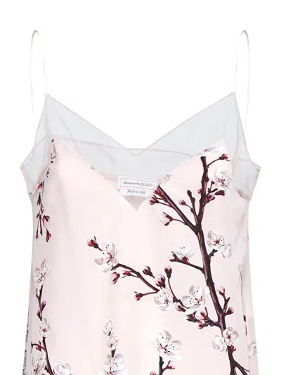 Alexander Mcqueen Blossom Sleeveless Camisole In Pink In Pink