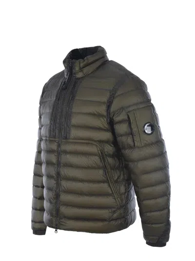 C.p. Company D.d. Hooded Shell Midweight Goggle Down Jacket In Green