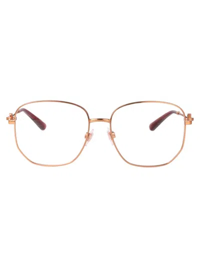 Dolce & Gabbana Pink Gold Acetate Optical Glasses