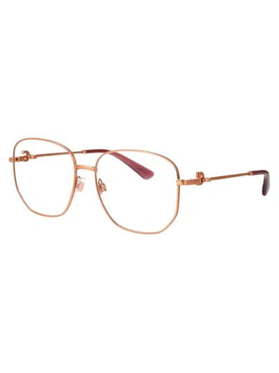 Dolce & Gabbana Pink Gold Acetate Optical Glasses