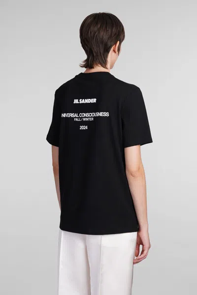 Jil Sander 3 T-shirt Pack With Logo Patch In Cotton Woman In Black