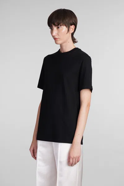 Jil Sander 3 T-shirt Pack With Logo Patch In Cotton Woman In Black