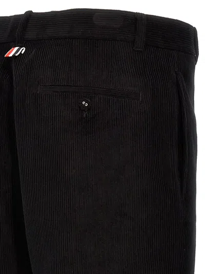 Shop Thom Browne Trousers In Black