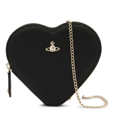Vivienne Westwood 'new Heart' Crossbody Bag In Black