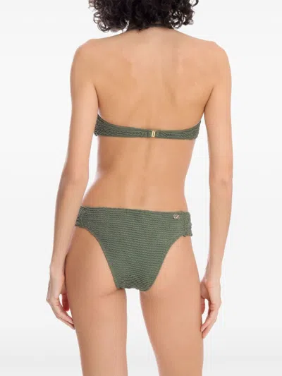 Brigitte Seersucker Bikini In Green