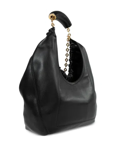 Loewe Squeeze Medium Shoulder Bag In Napa Leather In Black