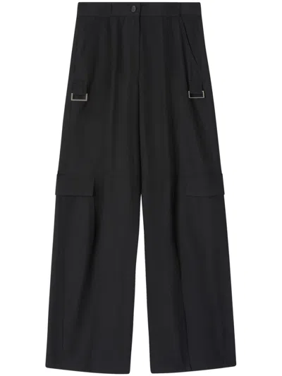 Pinko Pantalon Cargo Large Et Fluide In Black