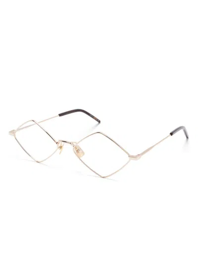 Saint Laurent Lisa Glasses In Gold