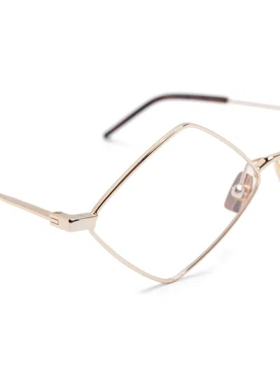 Saint Laurent Lisa Glasses In Gold