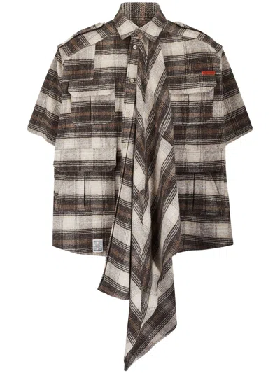 Shop Martine Rose Blanket Safari Shirt In Brown