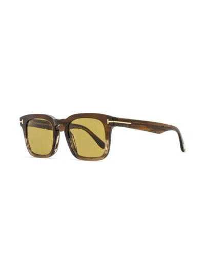 Tom Ford Dax Square-frame Sunglasses In Brown