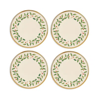 Lenox Holiday Dinnerware Salad Plates, Set Of 4 In Ivory