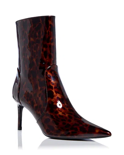 Stuart Weitzman Stuart Power Zip 75 In Dark Brown