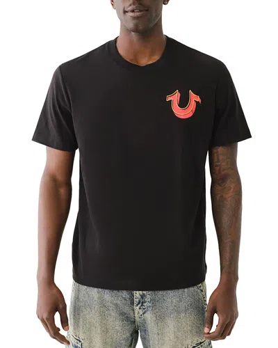 Shop True Religion Canyon Cotton Logo Graphic Tee In Black