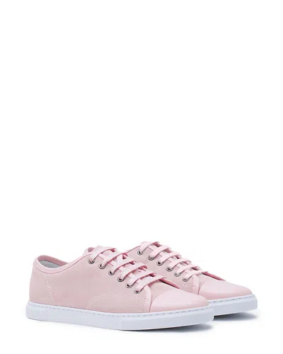 Lanvin Lace-up Low-cut Casual Shoes In Pale Pink