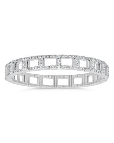 Zydo 18k White Gold Stretch Diamond Deco Link Bracelet In White