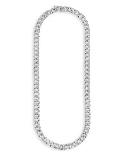 Zydo 18k White Gold Classic Chic Diamond Link Necklace, 4.87 Ct. T. W. In White