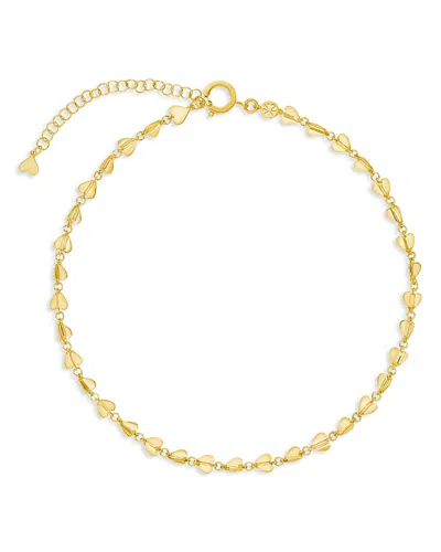 Cadar 18k Yellow Gold Endless Wings Of Love Folded Heart Choker Necklace, 13-16 In Gold