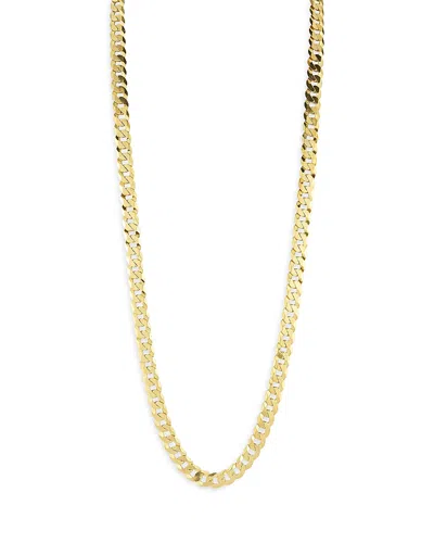 Milanesi And Co 18k Gold Plated Sterling Silver Curb Chain Necklace 7mm, 24 In Gold