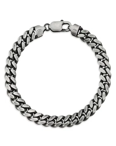 Milanesi And Co Sterling Silver Oxidized Curb Bracelet In Silver