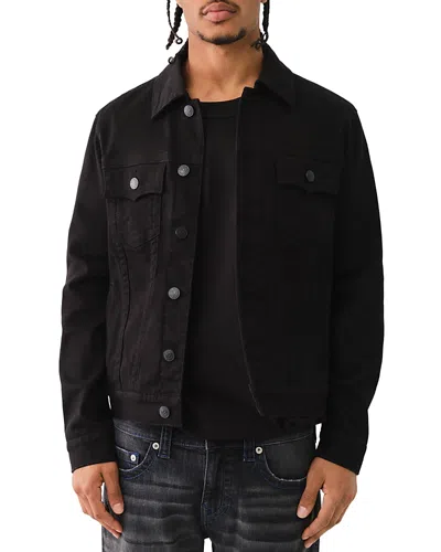 True Religion Cotton Stretch Denim Trucker Jacket In Body