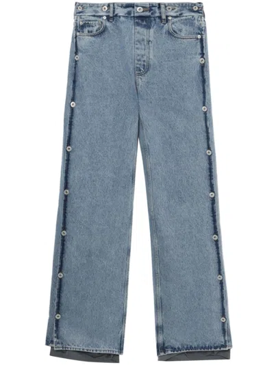 Y/project Light Blue Denim Collapsed Waist Jeans In Blue