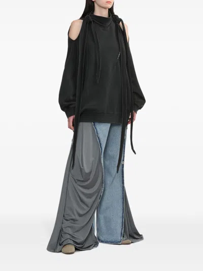 Y/project Light Blue Denim Collapsed Waist Jeans In Blue