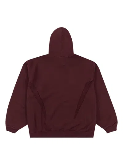 Undercover Trival-motif Cotton Hoodie In 红色
