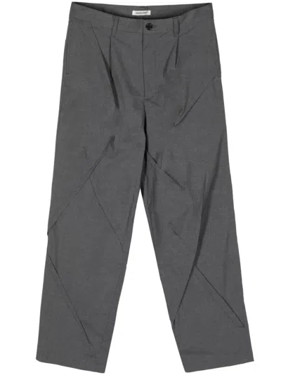Undercover Seamed Straight-leg Trousers In 灰色