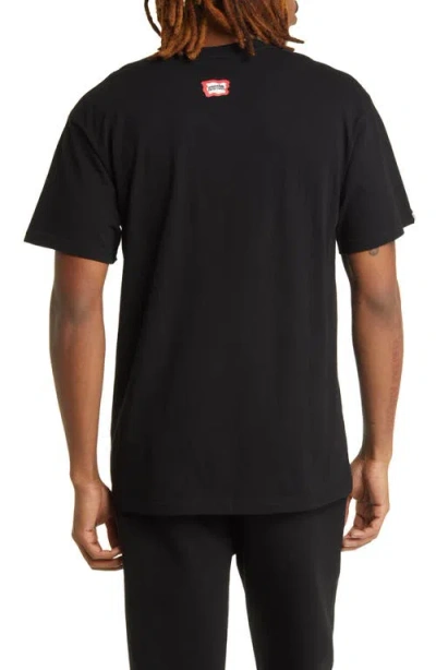 Icecream Call My Bluff Cotton Graphic T-shirt In Black