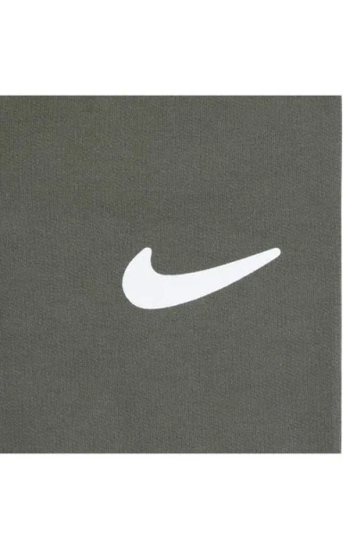 Nike Swoosh Print Bodysuit & Sweatpants Set In Medium Olive